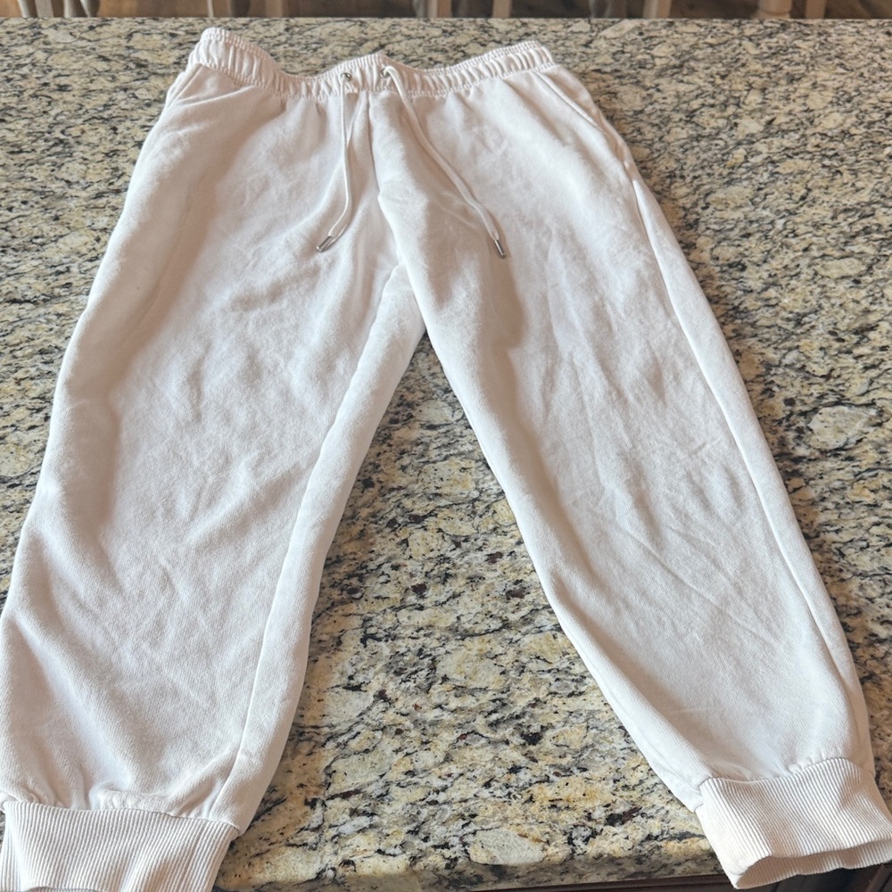 Kids White Jogger Pants